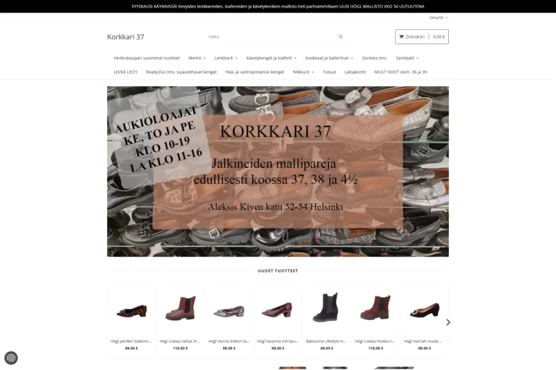 Jalkineliike Korkkari 37 oy